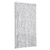 Vidaxx rideau anti-mouches 100x230 cm chenille gris clair et gris foncé