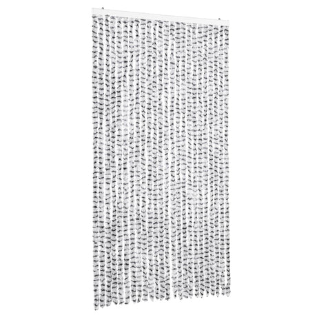 Vidaxx rideau anti-mouches 100x230 cm chenille gris clair et gris foncé