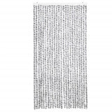Vidaxx rideau anti-mouches 100x230 cm chenille gris clair et gris foncé