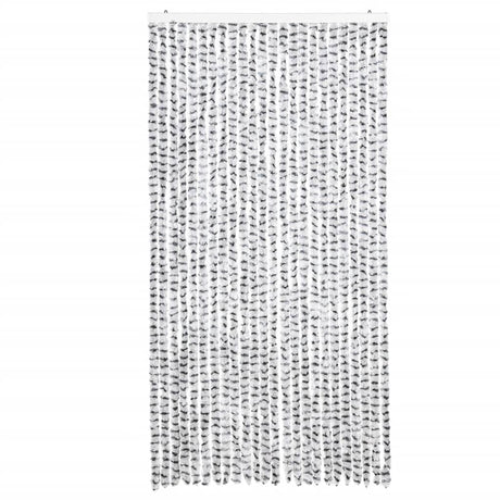 Vidaxx rideau anti-mouches 100x230 cm chenille gris clair et gris foncé