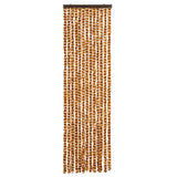 Vidaxx rideau anti-mouches 56x200 cm chenille ocre et blanc
