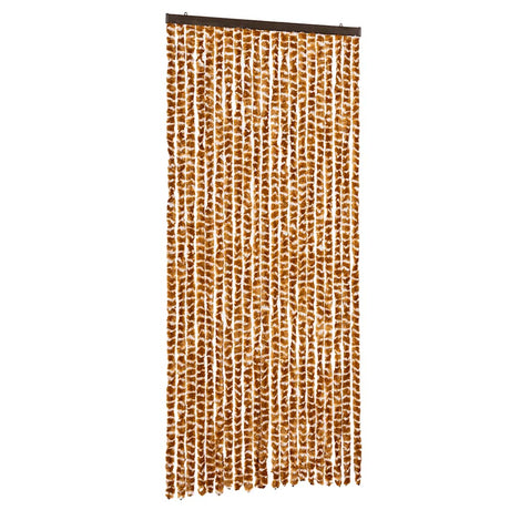 Vidaxx rideau anti-mouches 90x200 cm chenille ocre et blanc