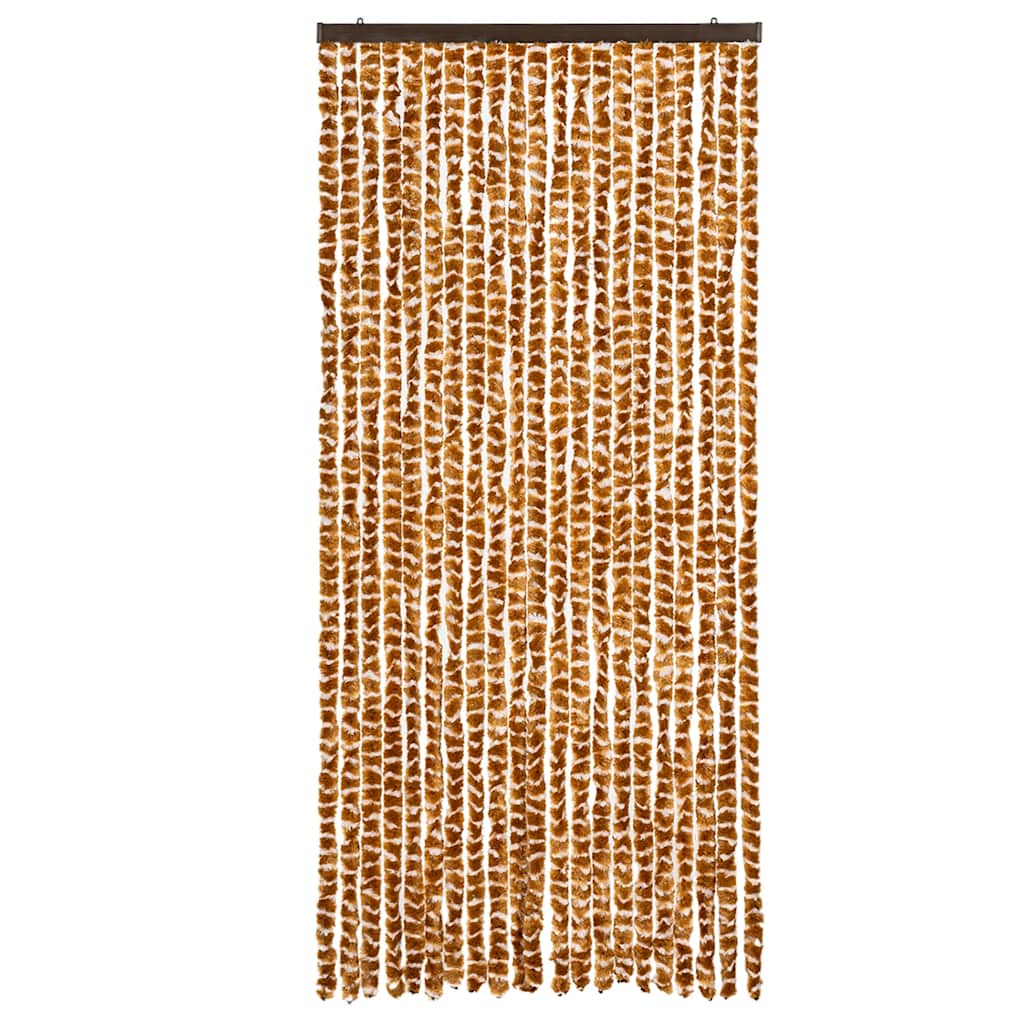 Vidaxx rideau anti-mouches 90x200 cm chenille ocre et blanc