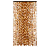 Vidaxx rideau anti-mouches 100x200 cm chenille ocre et blanc