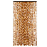 Vidaxl Fly Curtain 100x230 cm Chenille Oker and White