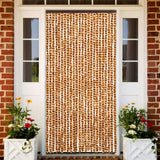 Cortina de mosca Vidaxl 100x230 cm chenille ocre y blanco