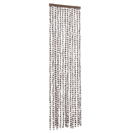 Vidaxx rideau anti-mouches 56x200 cm chenille taupe et blanc
