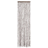 Vidaxx rideau anti-mouches 56x200 cm chenille taupe et blanc