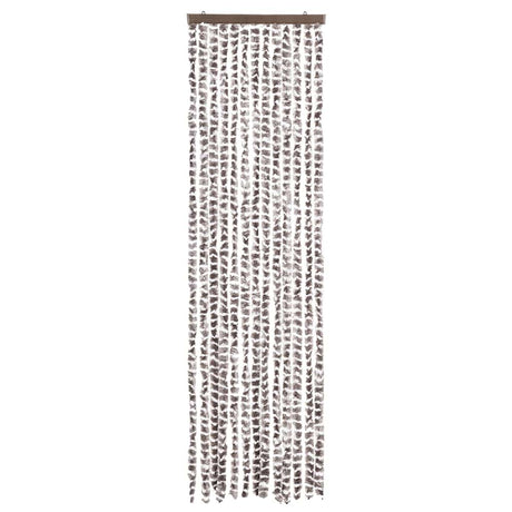 Vidaxx rideau anti-mouches 56x200 cm chenille taupe et blanc