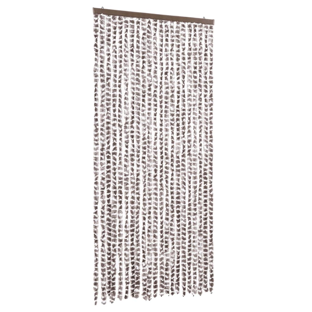 Vidaxx rideau anti-mouches 90x200 cm chenille taupe et blanc