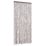 Vidaxx rideau anti-mouches 90x200 cm chenille taupe et blanc