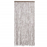 Vidaxx rideau anti-mouches 90x200 cm chenille taupe et blanc