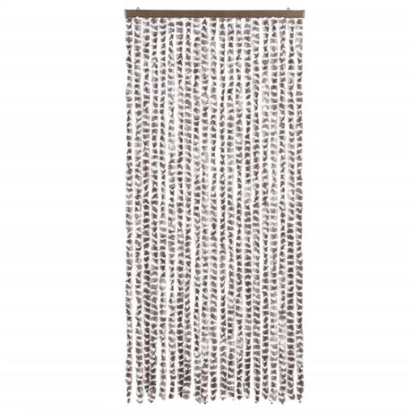 Vidaxx rideau anti-mouches 90x200 cm chenille taupe et blanc