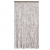 Vidaxx rideau anti-mouches 100x200 cm chenille taupe et blanc