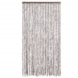 Cortina de mosca Vidaxl 100x200 cm chenille tope y blanco