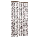 Vidaxl Fly Curtain 100x230 cm Chenille Taupe og White