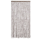 Vidaxx rideau anti-mouches 100x230 cm chenille taupe et blanc