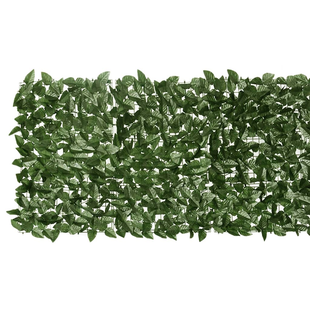 Vidaxl Balcony screen with dark green leaves 200x75 cm