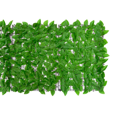 Vidaxxl paravent de balcon avec feuilles vertes 200x75 cm