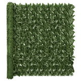 Paravent de balcon Vidaxxl avec feuilles vert foncé 300x150 cm