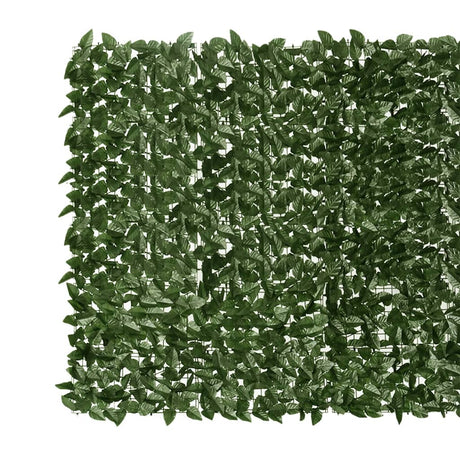 Paravent de balcon Vidaxxl avec feuilles vert foncé 300x150 cm