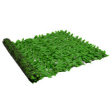 Vidaxxl paravent de balcon à feuilles vertes 300x150 cm