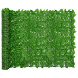 Vidaxxl paravent de balcon à feuilles vertes 300x150 cm