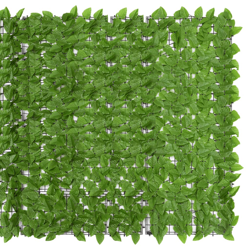 Vidaxxl paravent de balcon à feuilles vertes 300x150 cm