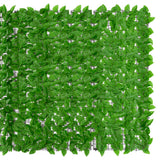 Vidaxxl paravent de balcon à feuilles vertes 300x150 cm