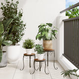Vidaxl supports pour plantes 3 pcs en céramique couleur terre cuite