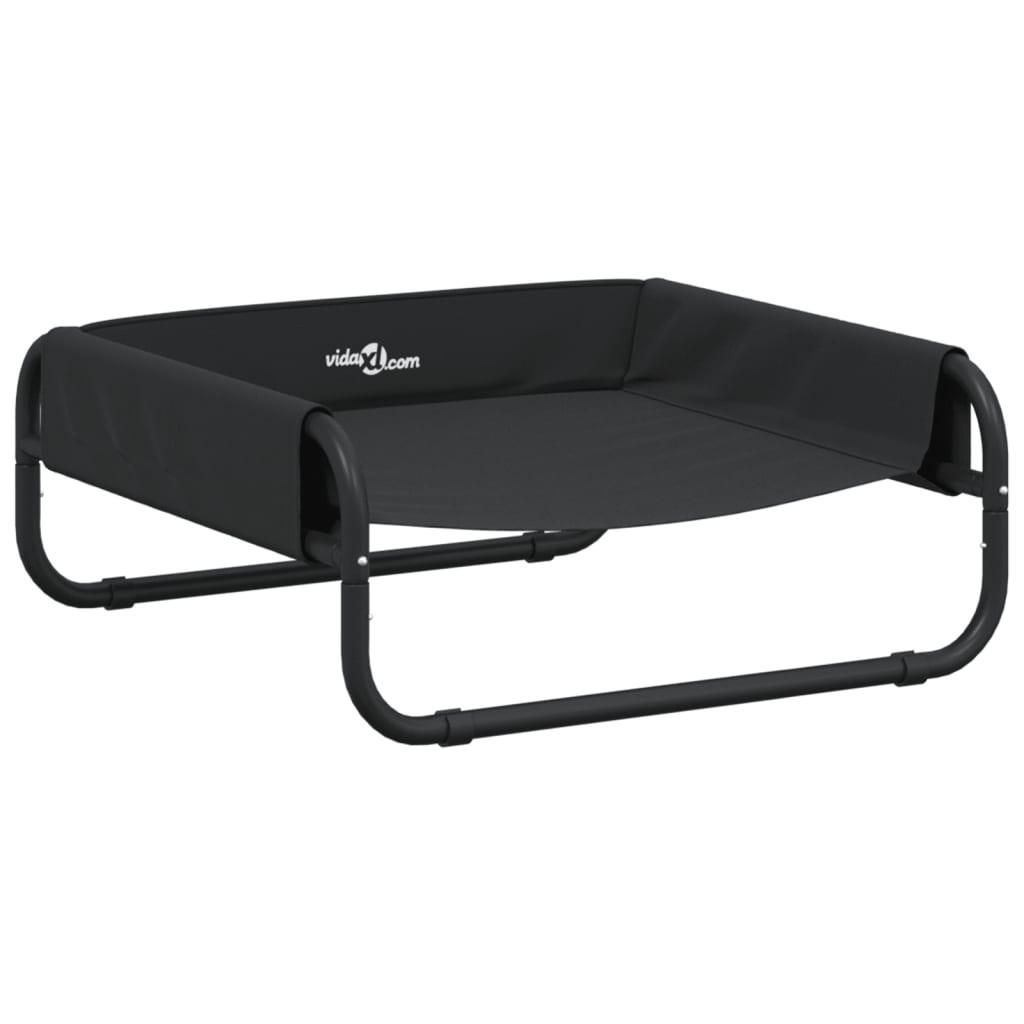 Lit pour chien Vidaxl surélevé en tissu oxford et acier, anthracite