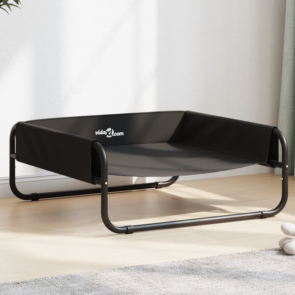 VidaXL Lit pour chien surélevé en tissu oxford et acier, anthracite