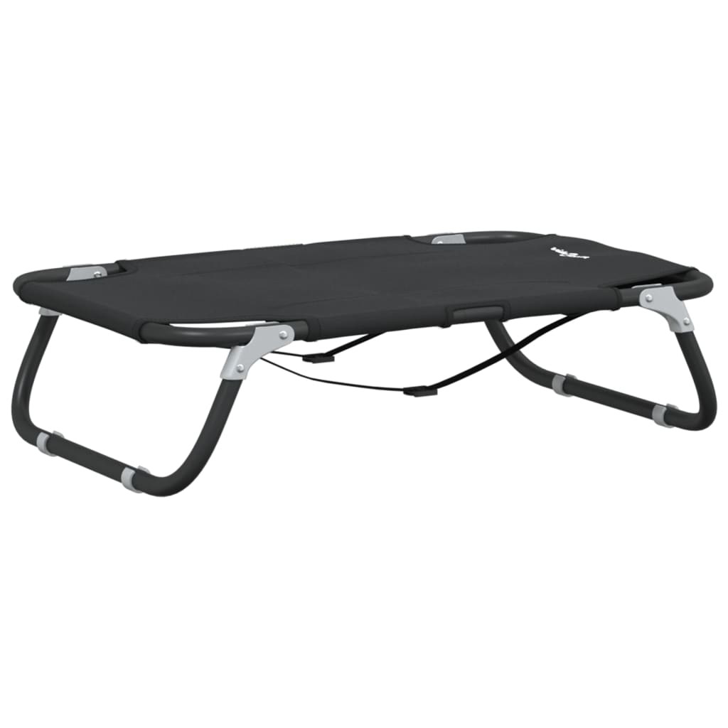 Lit pliable pour chien Vidaxl en tissu oxford et acier, anthracite