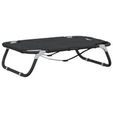 Lit pliable pour chien Vidaxl en tissu oxford et acier, anthracite
