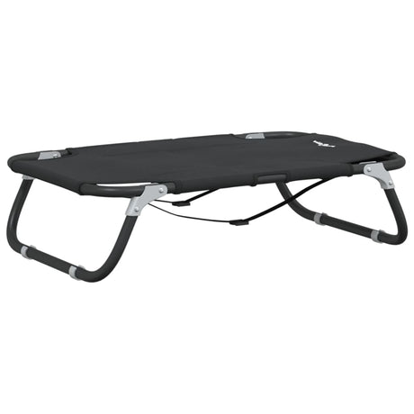 Lit pliable pour chien Vidaxl en tissu oxford et acier, anthracite
