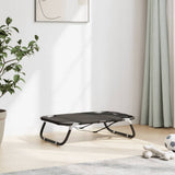 Lit pliable pour chien Vidaxl en tissu oxford et acier, anthracite
