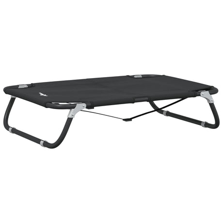 Lit pliable pour chien Vidaxl en tissu oxford et acier, anthracite