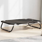 Lit pliable pour chien Vidaxl en tissu oxford et acier, anthracite