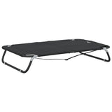 Lit pliable pour chien Vidaxl en tissu oxford et acier, anthracite