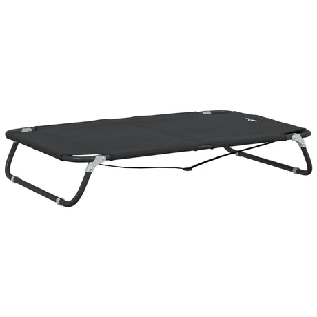 Lit pliable pour chien Vidaxl en tissu oxford et acier, anthracite
