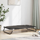 Lit pliable pour chien Vidaxl en tissu oxford et acier, anthracite