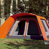 Tenda Vidaxl con tenda da tenda di 9 persone a rilascio veloce grigio e arancione