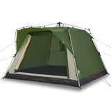 Tente de camping Vidaxl 4 personnes à dégagement rapide vert