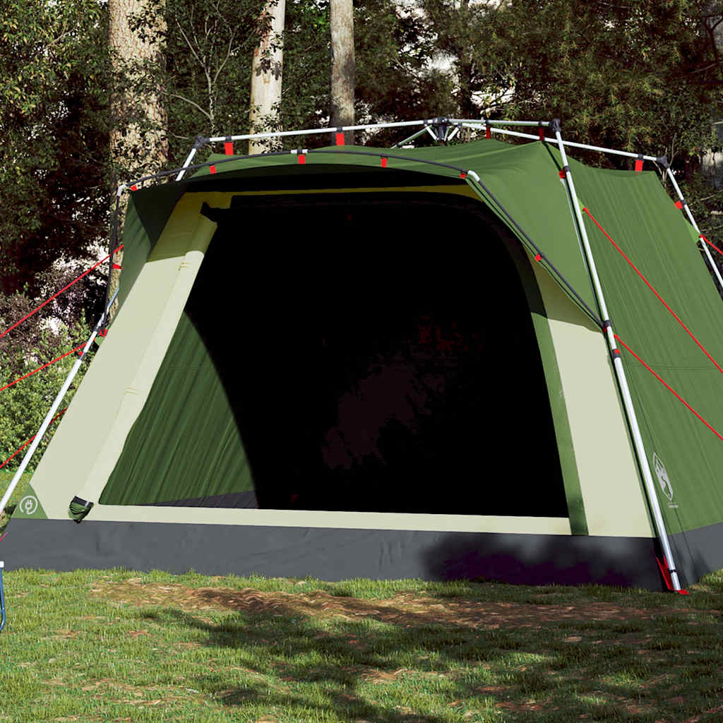 Tente de camping Vidaxl 4 personnes à dégagement rapide vert