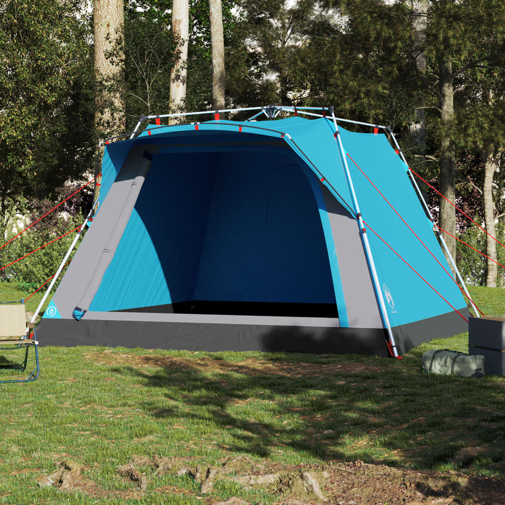 Vidaxl Camping Zelt 4-Personen Schnellveröffentlichung Blau