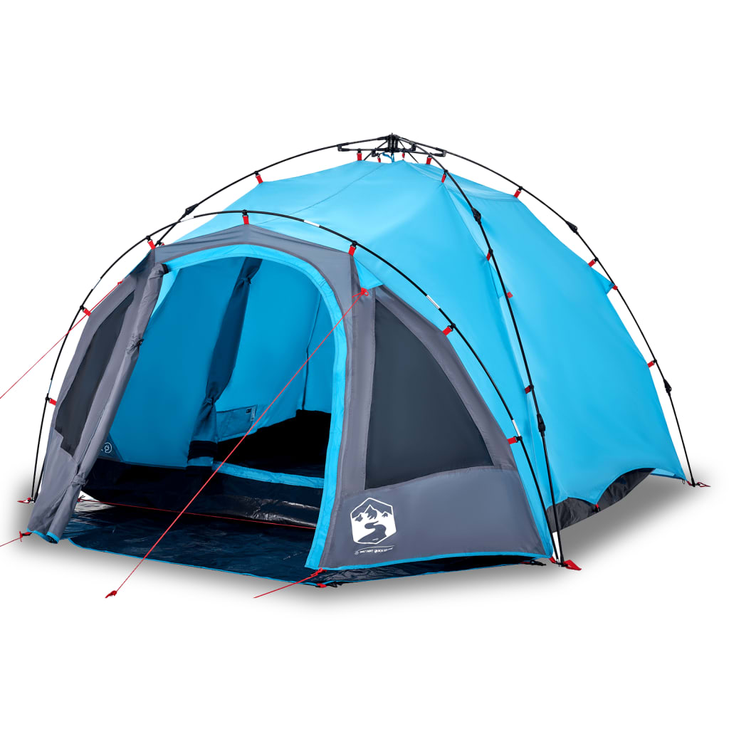 Vidaxl Dome Stan 3-Person Fast Release Blue