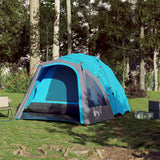 Vidaxl Dome Tent de 3 personas Liberación rápida Azul