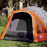 Vidaxl Dome Tenda 3 persone Rilascio veloce grigio e arancione