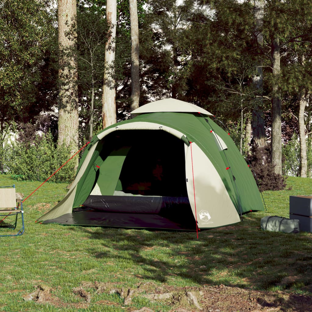 Vidaxl Dome Tent 3-Person Fast Release Green