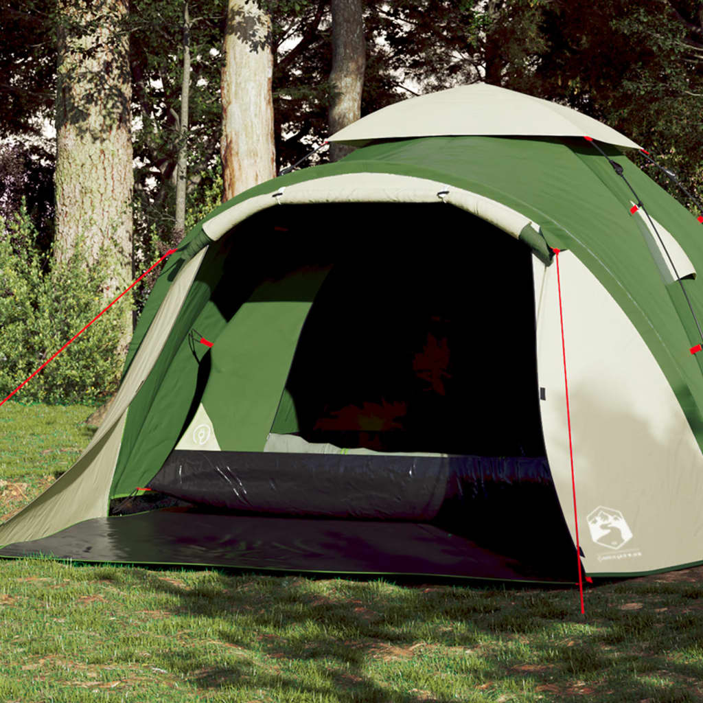 Vidaxl Dome Tent 3-osobowy szybki wydawanie zielonego